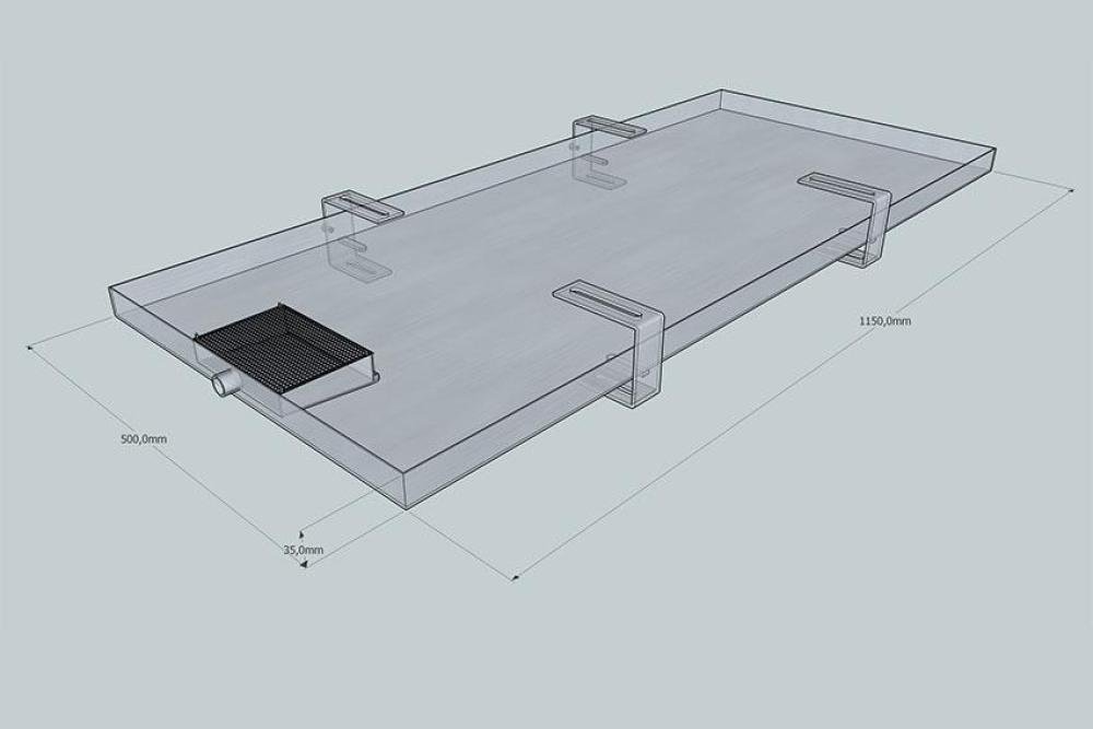 AUR-0003-000 | SYS. DE RETENTION ET SECURITE POUR HUILE BASIC - AURU-OP3 - 35X500X1150MM (2.3L)