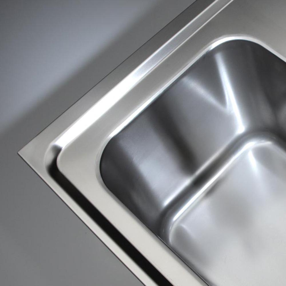 KBR/21G | Comptoir bar 2 compartiments, égoutoir+grille, 1 cuve à gauche.