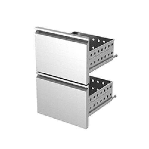 K-T1/2 | Kit bloc tiroirs (1/2+1/2) inox x KBR...