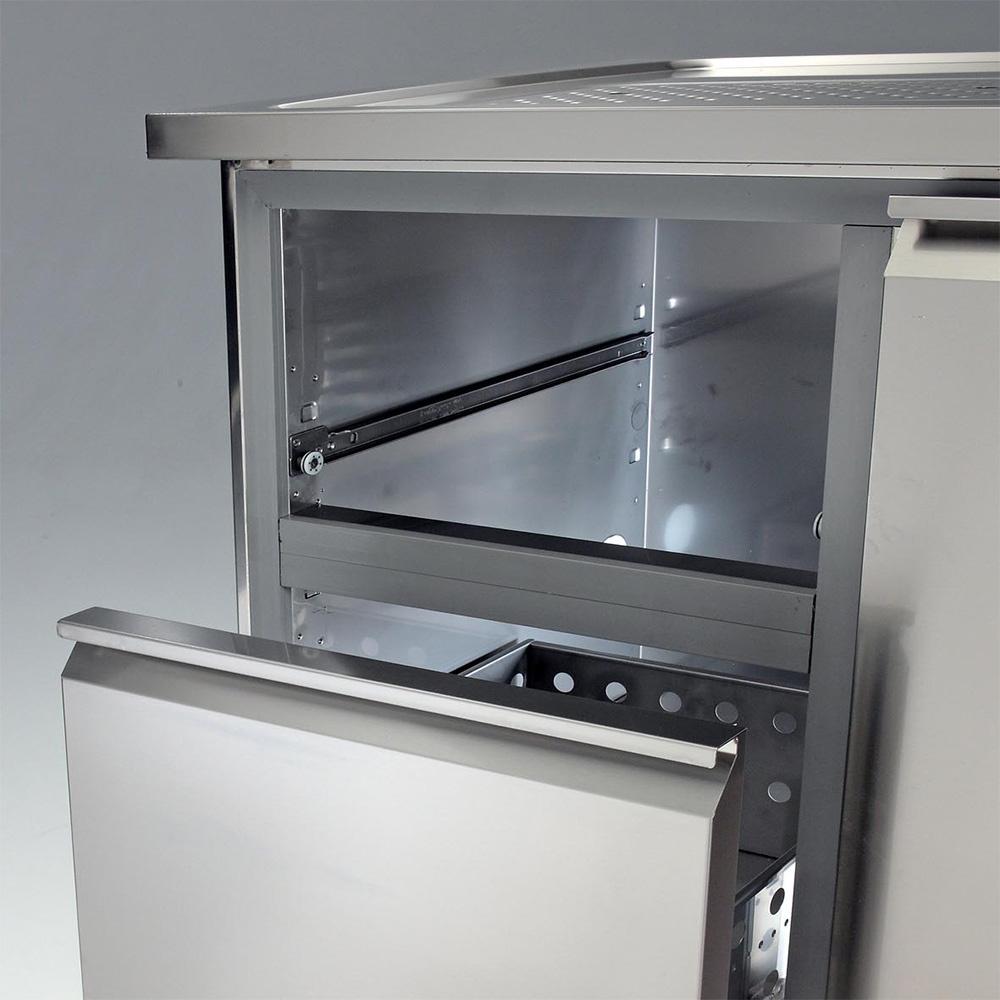 K-T1/3 | Kit bloc tiroirs (1/3+1/3+1/3) inox x KBR…