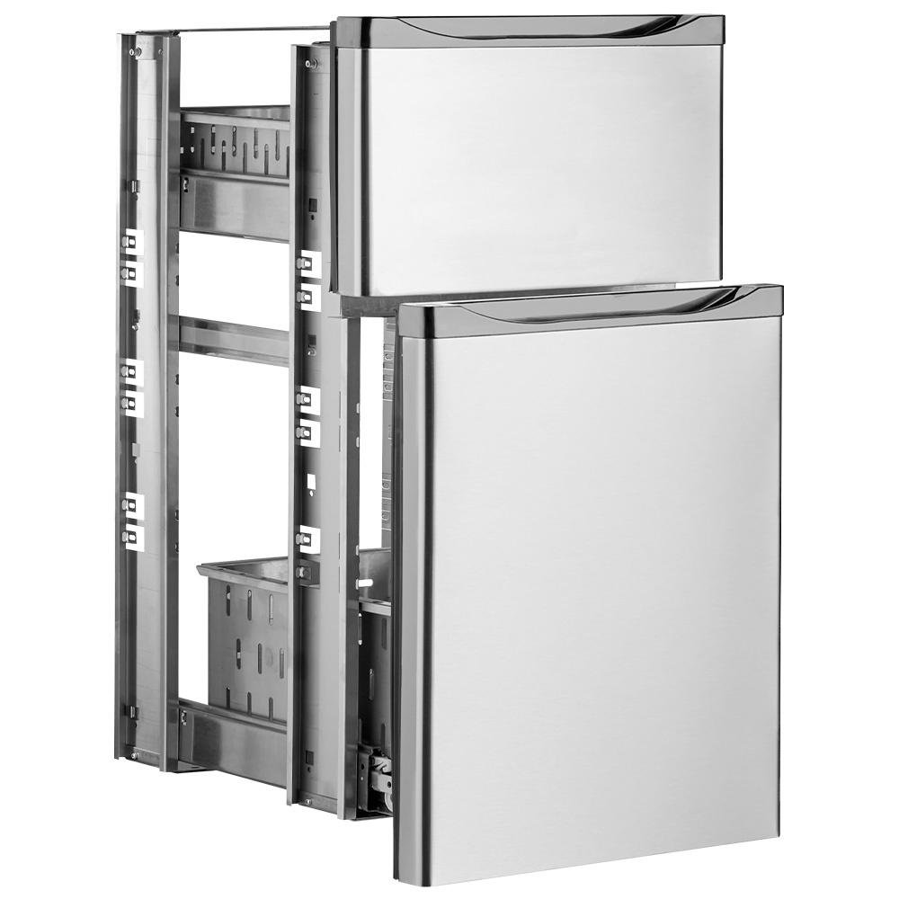 T2/3-X | Kit bloc tiroirs, acier inox, (1/3+2/3) x TAV...