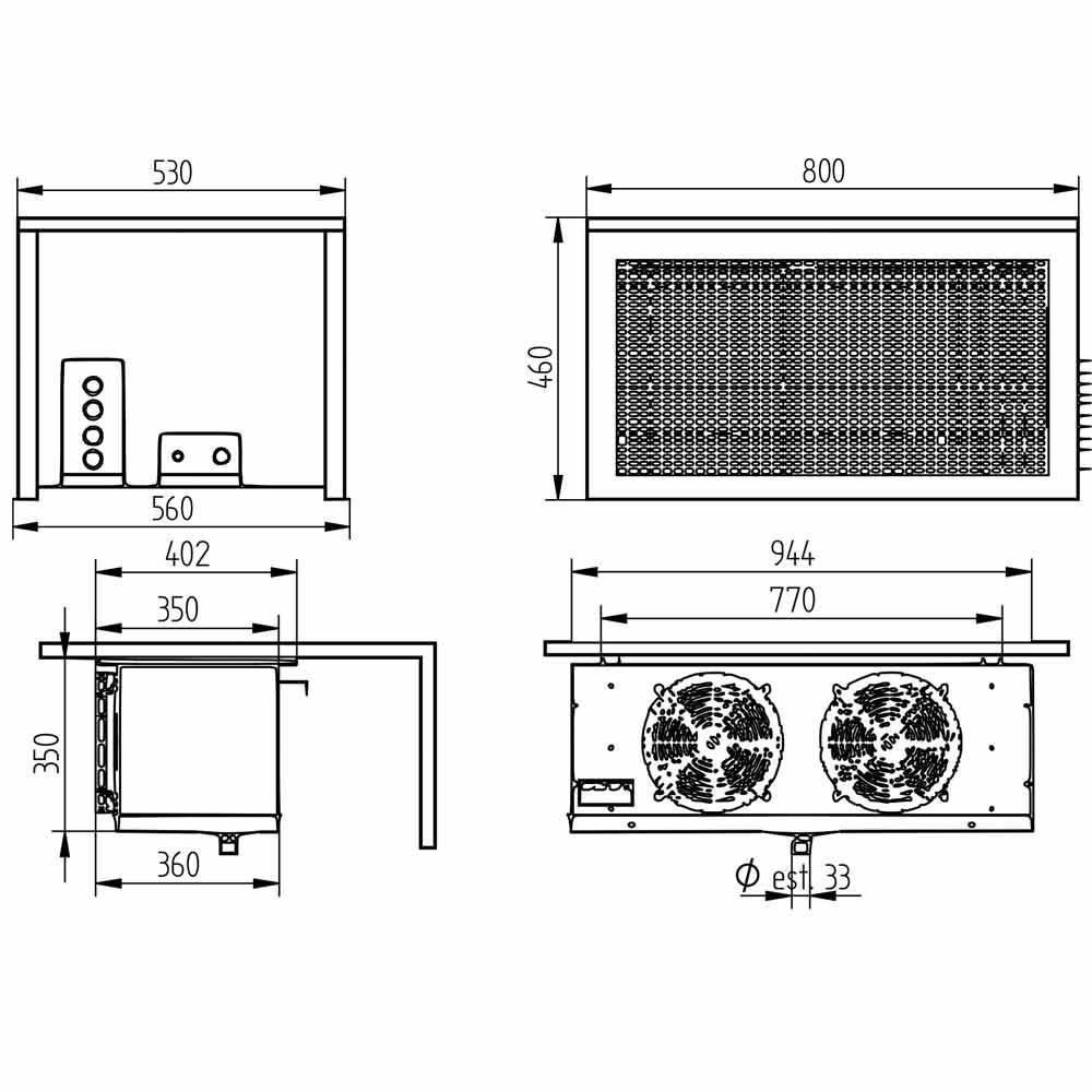 HN202T-4T | Koelgroep "Bi-block" T° -15°-25°
