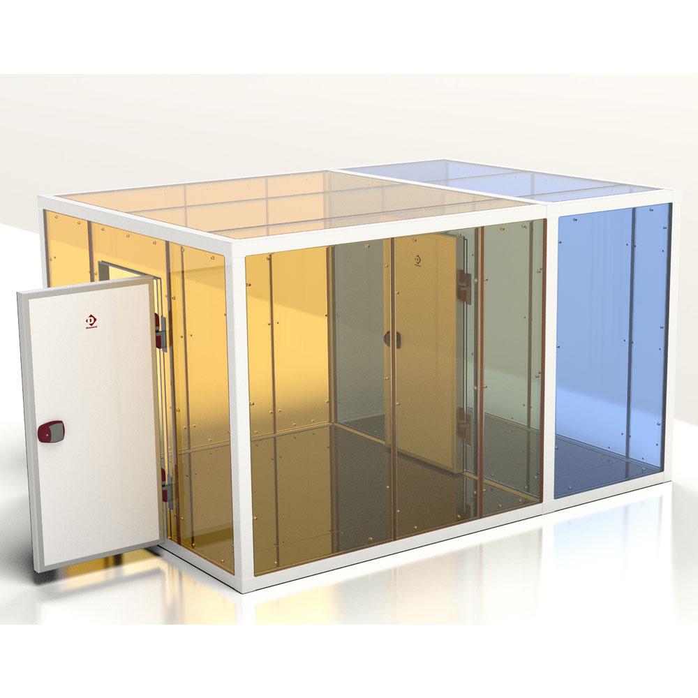 C3810/XBF-COMBI | Chambre combi ISO 100, dim.int. 2830 x 3630 & 2830 x 2030 xh 2230 mm  (22,91 + 12,81 m³)