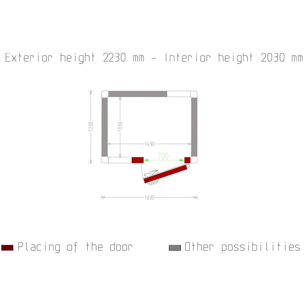 C31B/10BF | Chambre ISO 100, dim. int. 1430 x 1030 xh 2030 mm  (2,99 m³)