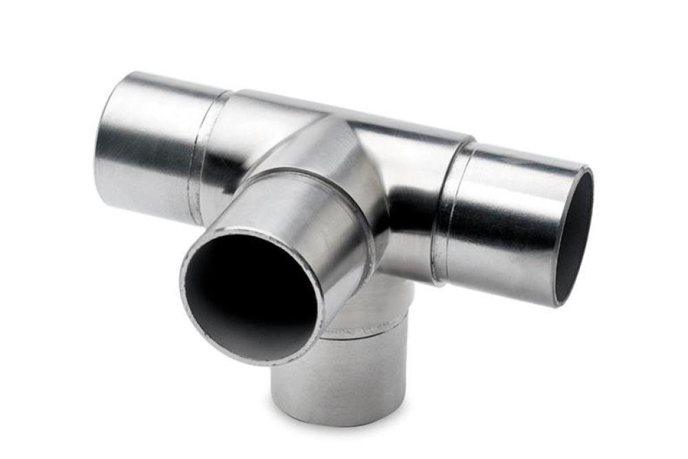 GFK-4530-840 | T-FITTING + 1 UITGANG 90° - Ø38.1MM RVS LOOK