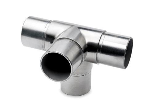 GFK-4530-840 | T-FITTING + 1 UITGANG 90° - Ø38.1MM RVS LOOK