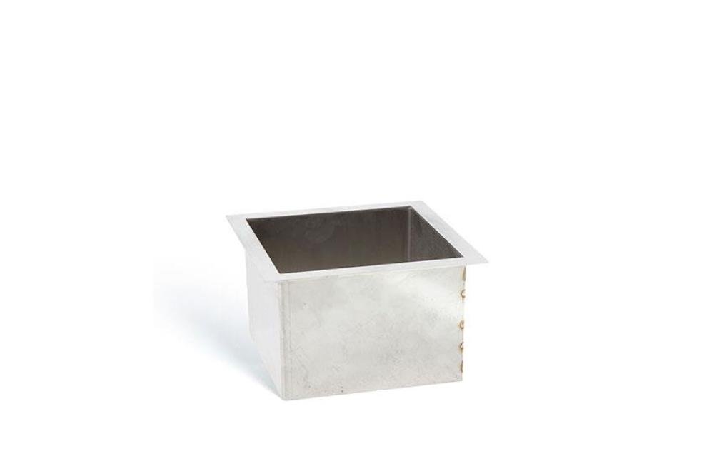 SWK-1060-000 | RVS AFVALKOKER VIERKANT - 150X150MM MET FLENS 15MM