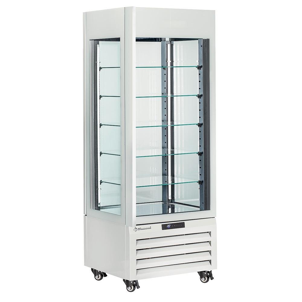 MAX/507-BW | Vitrine "FULL vitrée" 440 Lt., 5 niveaux en verre, ventilée - ICE CREAM & PASTRY - BLANC