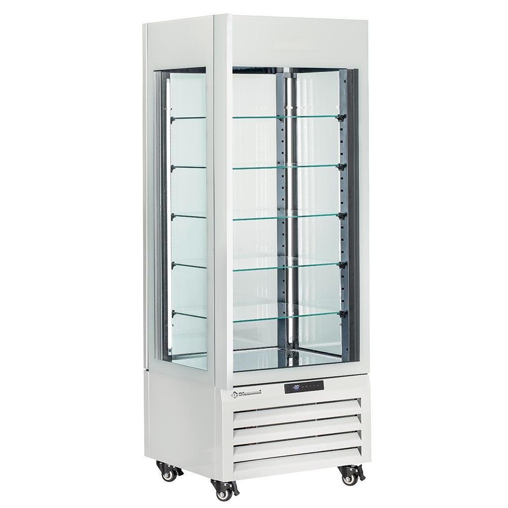 MAX/507-PW | Vitrine "FULL vitrée" 440 Lt., 5 niveaux en verre, ventilée - PASTRY - BLANC