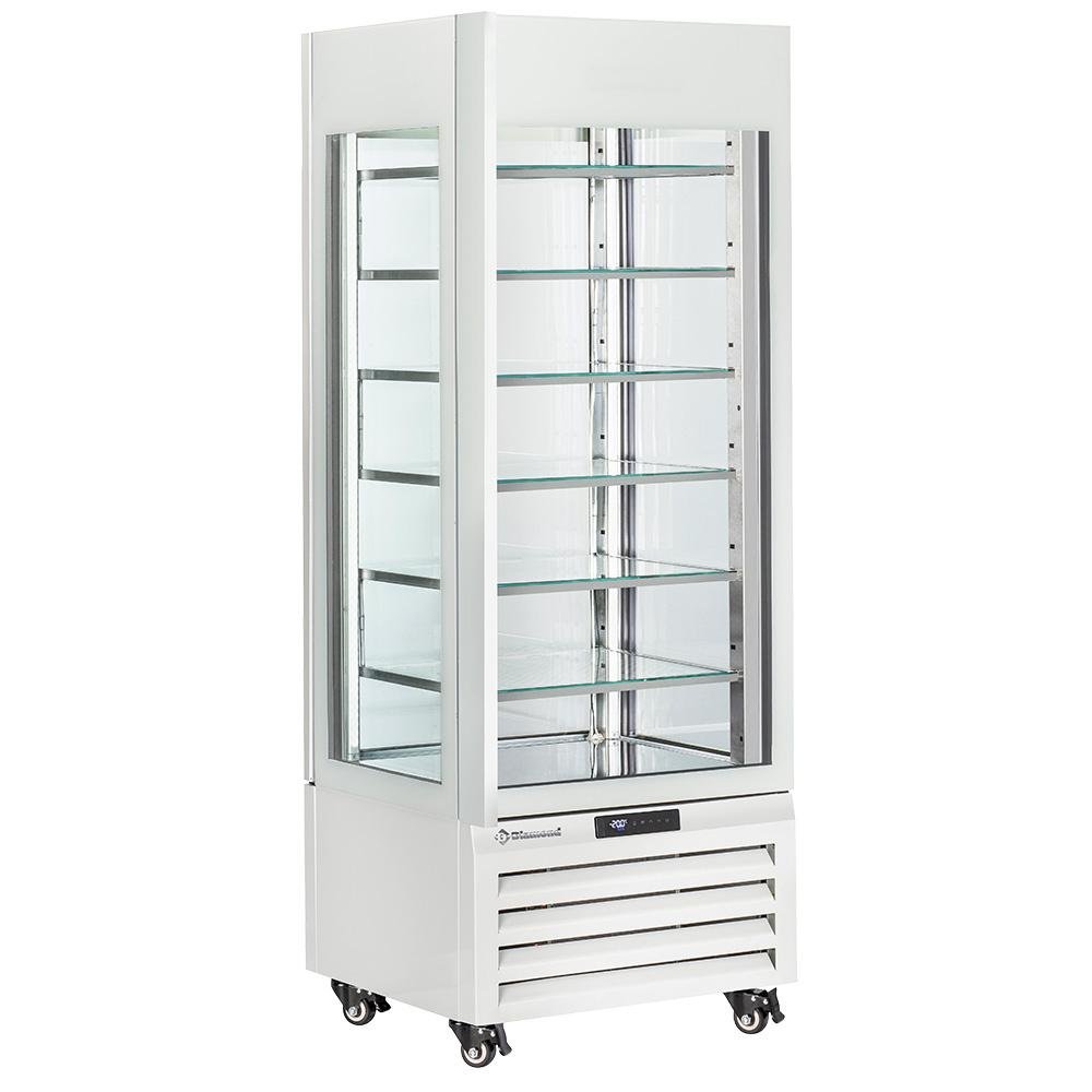 MAX/507-SW | Vitrine "FULL vitrée" 440 Lt., 6 niveaux en verre, statique - ICE CREAM - BLANC