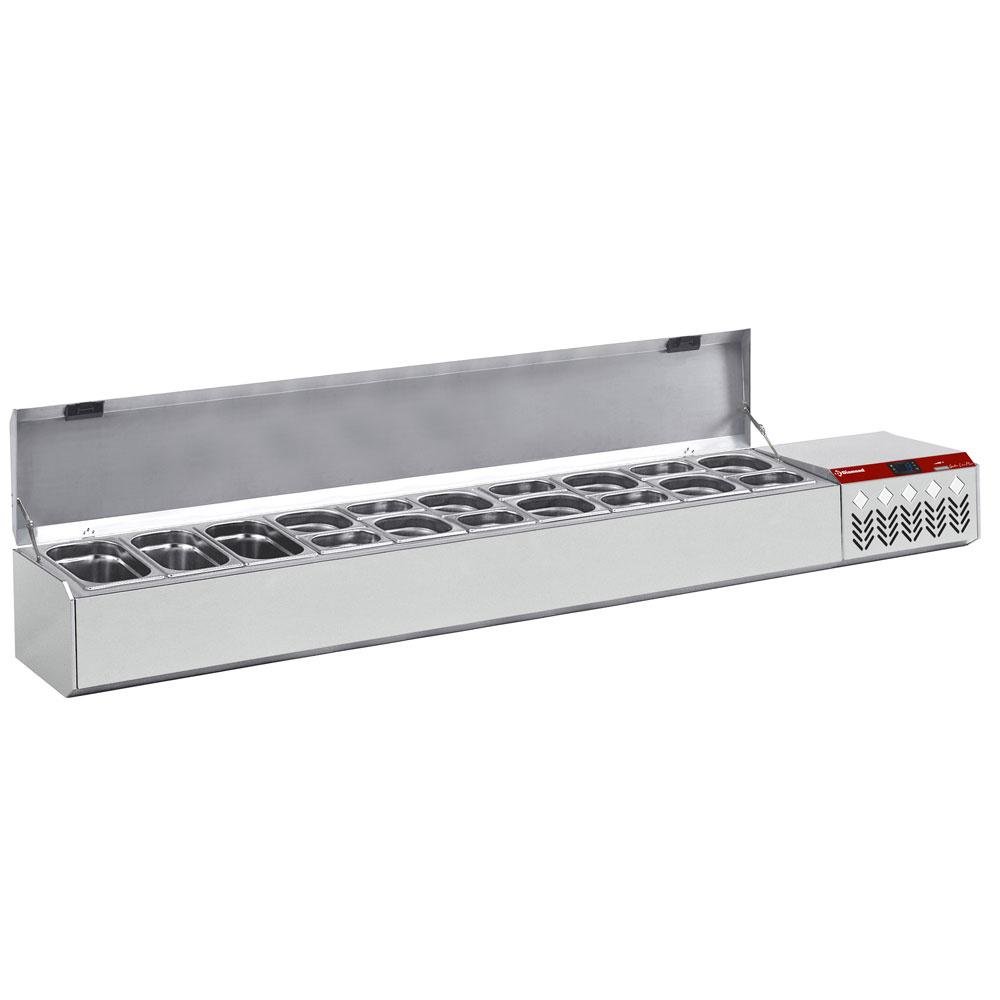 SX219G/CP9 | Gekoelde structuur GN 10x1/4, 1x1/9,, met deksel