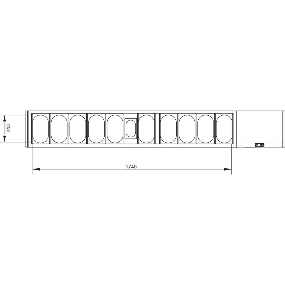 SX219G/CP9 | Gekoelde structuur GN 10x1/4, 1x1/9,, met deksel