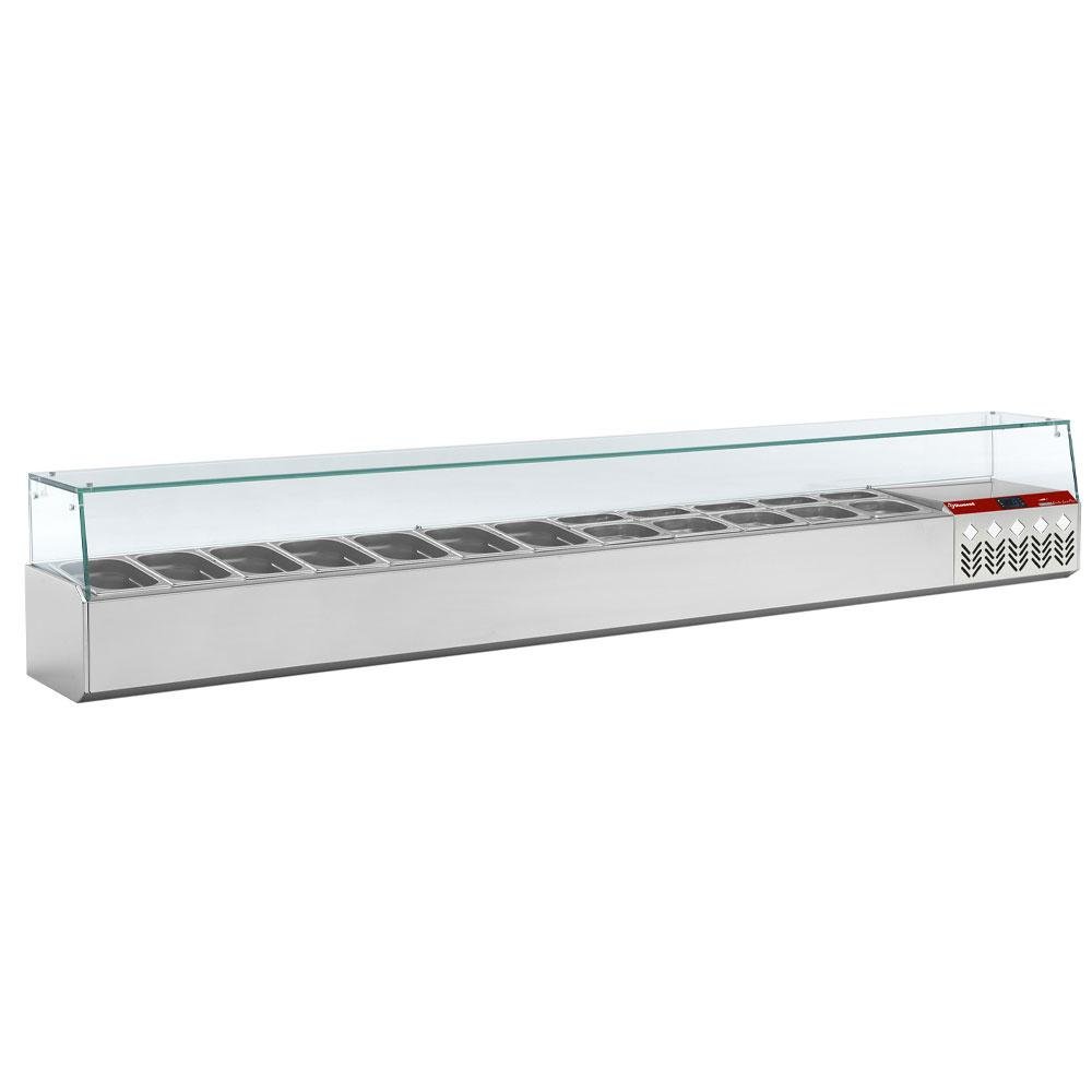 SX249G/PP9 | Gekoelde structuur GN 12x1/4, 1x1/9,, met rechte ruit
