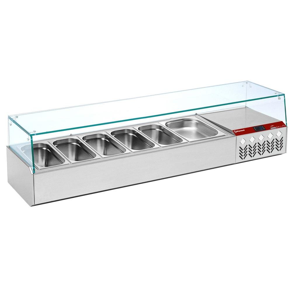 SY160G/PP9 | Gekoelde structuur GN 6x1/3, met rechte ruit