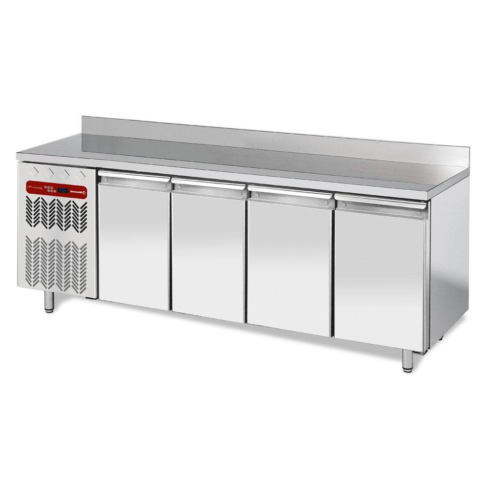 TG4N/HAGX-R2 | Table frigorifique "murale", ventilée, 4 portes GN 1/1, 550 Lit. groupe à GX