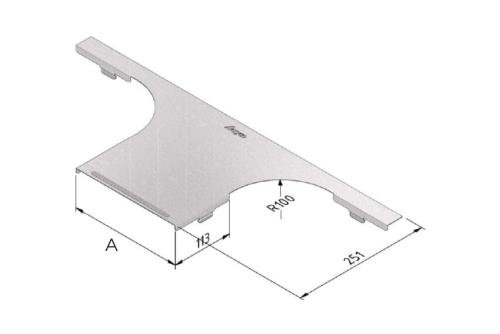 CSS-8691-000 | COUVERCLE CHEMIN CÂBLES DÉRIVATION 150MM SENDZIMIR