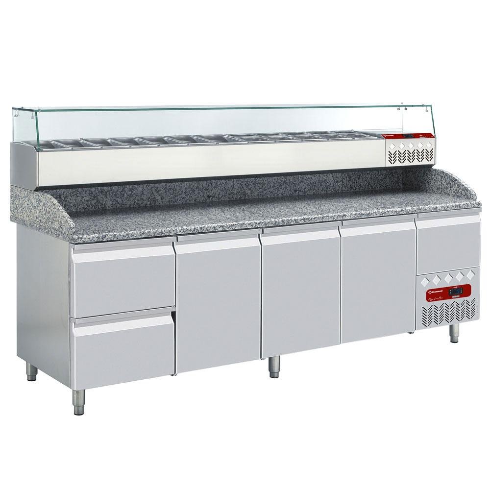 TP361/P9_SY249G/PP9 | Geheel Koelkast tafel & gekoelde structuur :