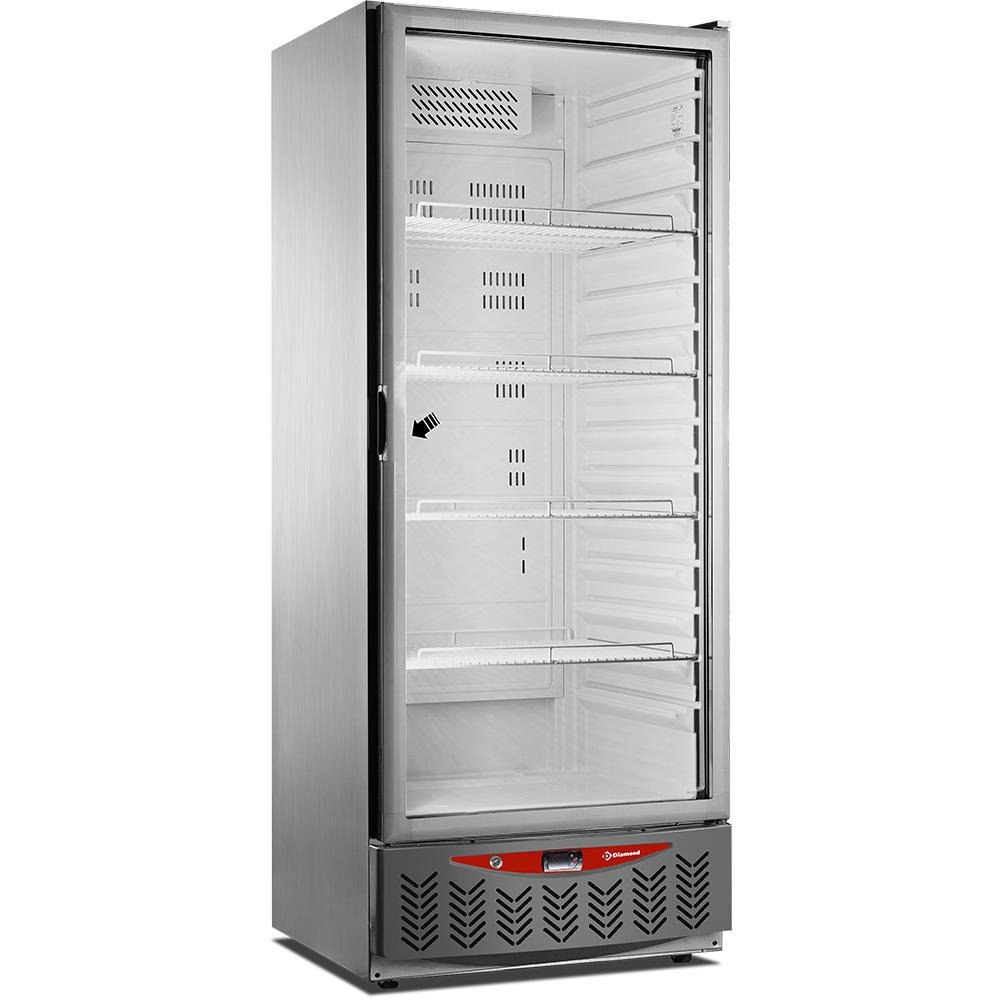 PFV55/X-R6G | Koelkastkasten geventileerd, 525 liter, glazen deur, GN2/1+600x400, roestvrij staal