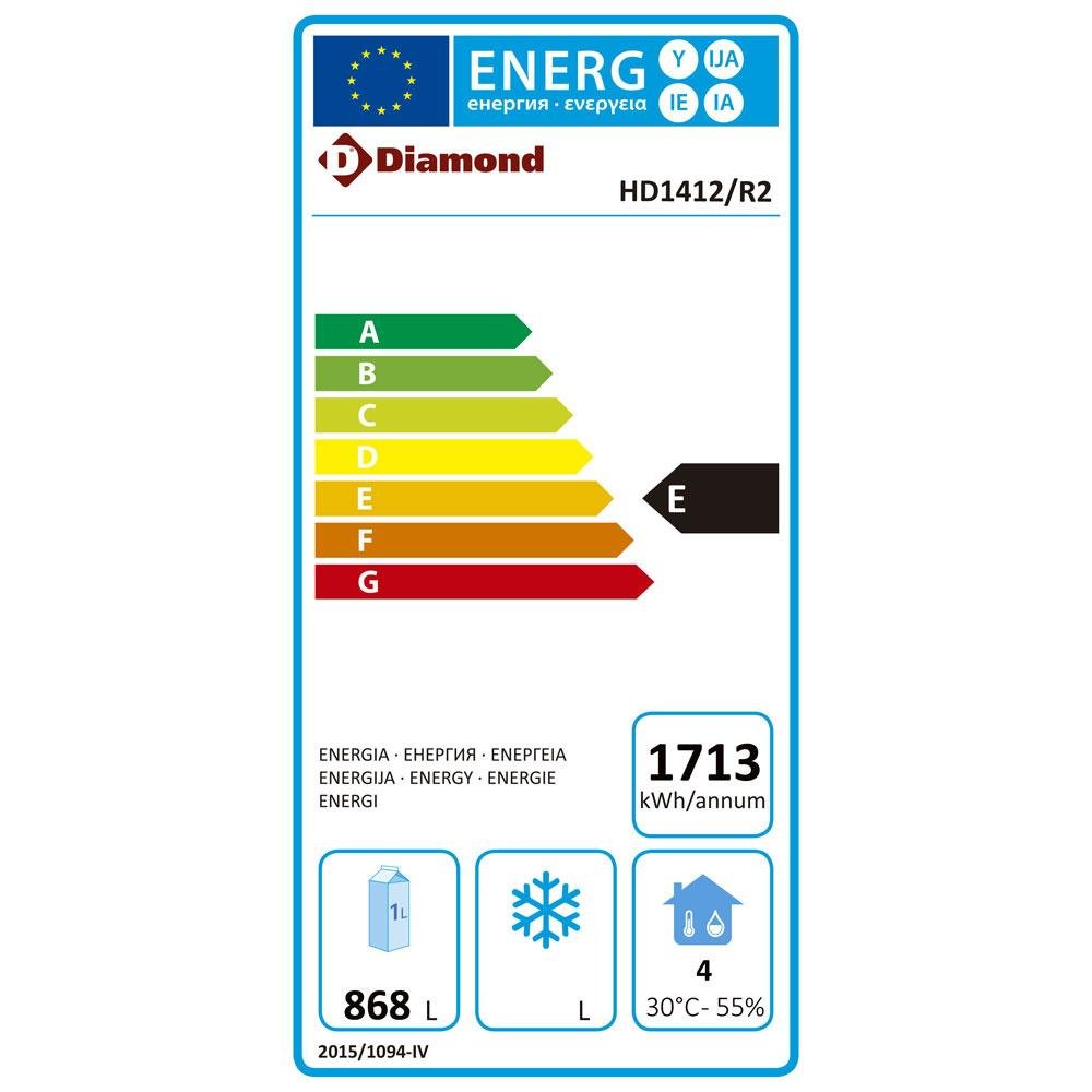 HD1412/R2 | Armoire frigorifique, ventilée, 2 portes, (1100 litres)