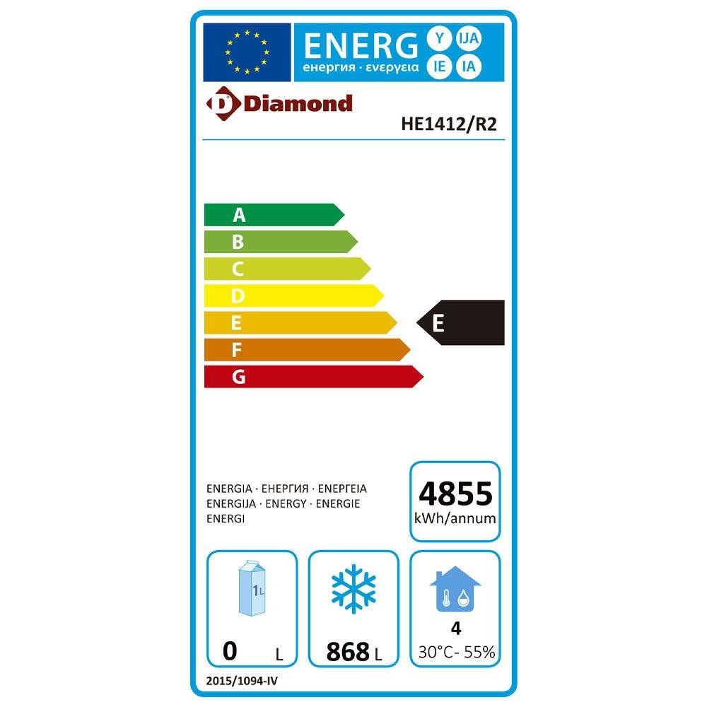 HE1412/R2 | Armoire de congélation, ventilée, 2 portes (1100 litres)