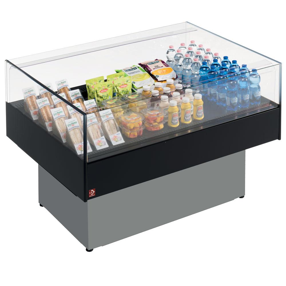 BN129/V-E8/T2 | Panoramische gekoelde self-service toonbank - GRIJS/ZWART