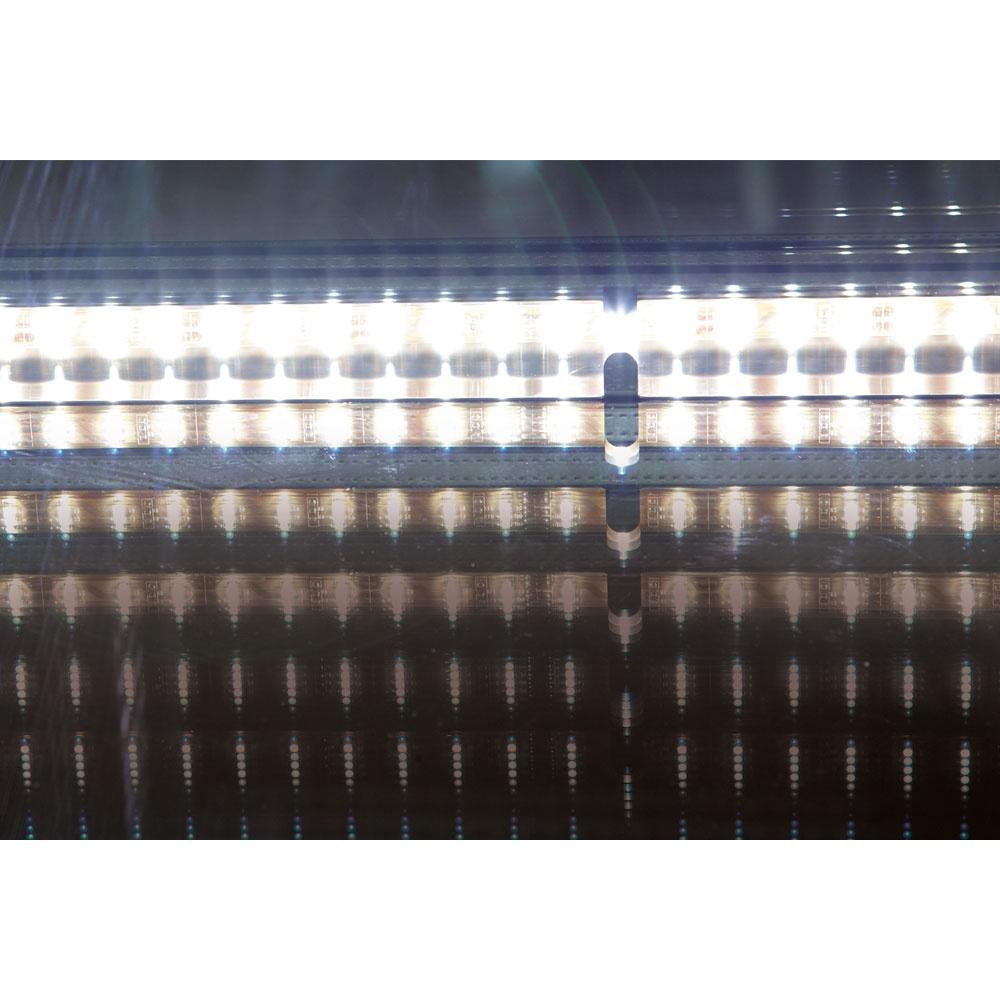 FC25/B5-VR2 | Comptoir vitrine réfrigéré à vitre droite 90°, ventilé, avec réserve - NOIR