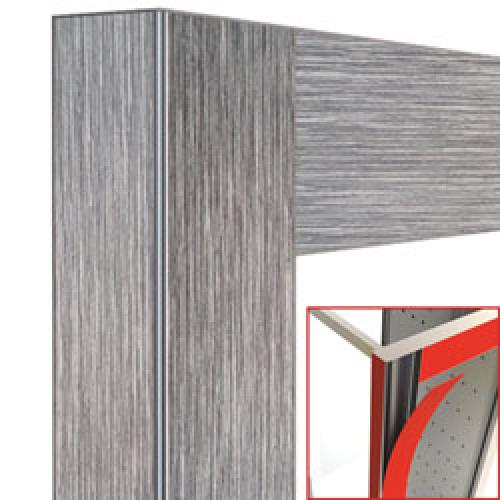 DE21-LC | Deco vitrine 216Lt. Lariks ashen - magnetisch