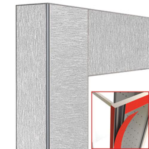 DE53-AS | Déco vitrine 530 Lt.Acier satiné - magnétique