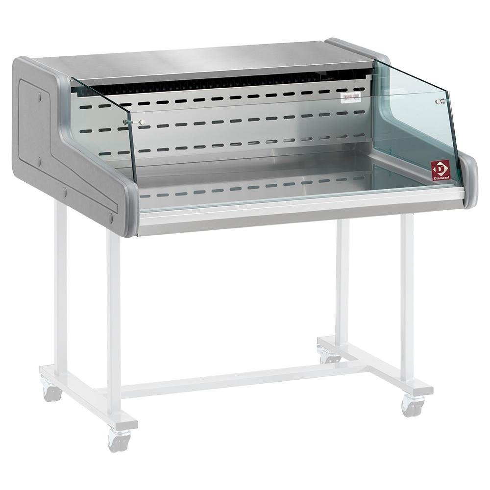SUP15-ZS/R2 | Comptoir vitrine réfrigérée - vitre self-service