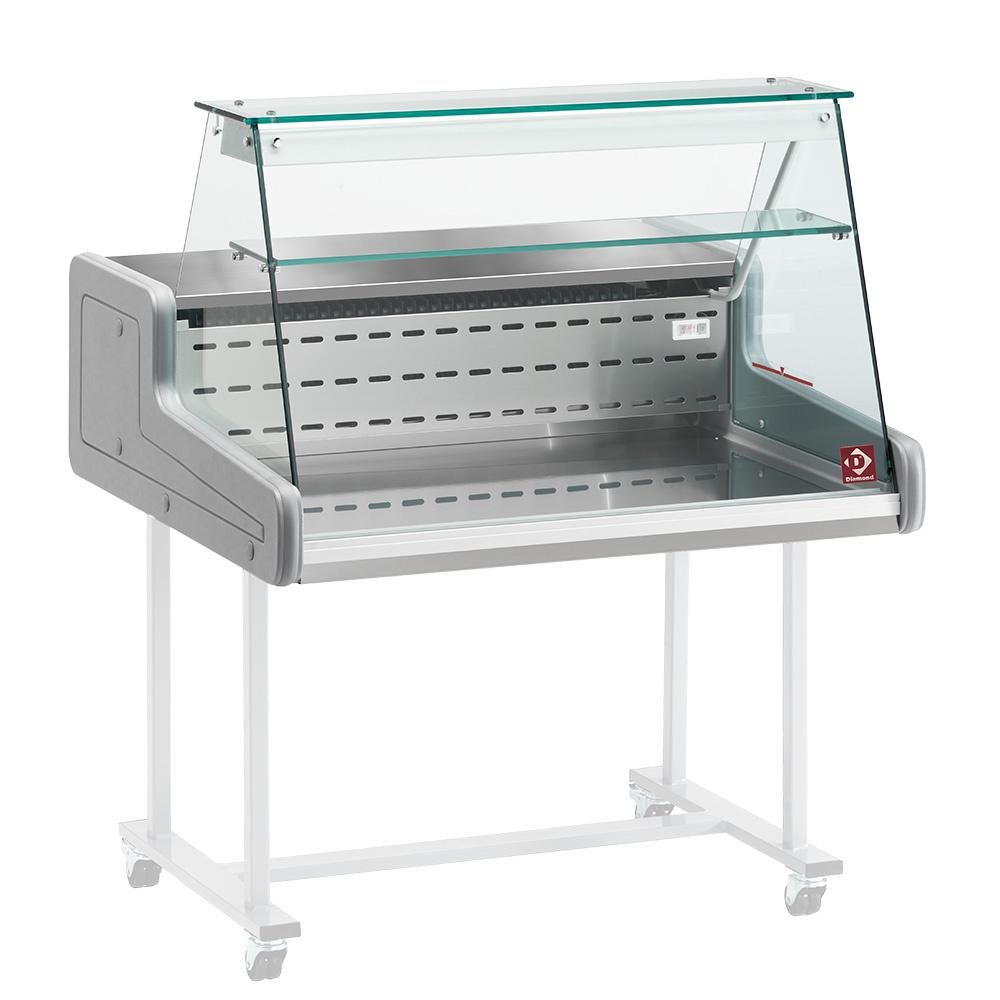 SUP20-ZD/R2 | Comptoir-vitrine réfrigéré - vitre droite