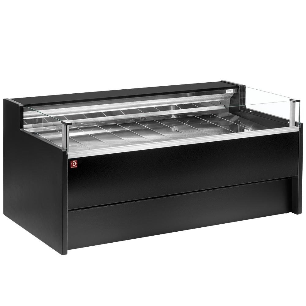 VZ25/B5-VR2/SS | Gekoelde toonbank met glas Self-service, geventileerd, , met reserve - ZWART