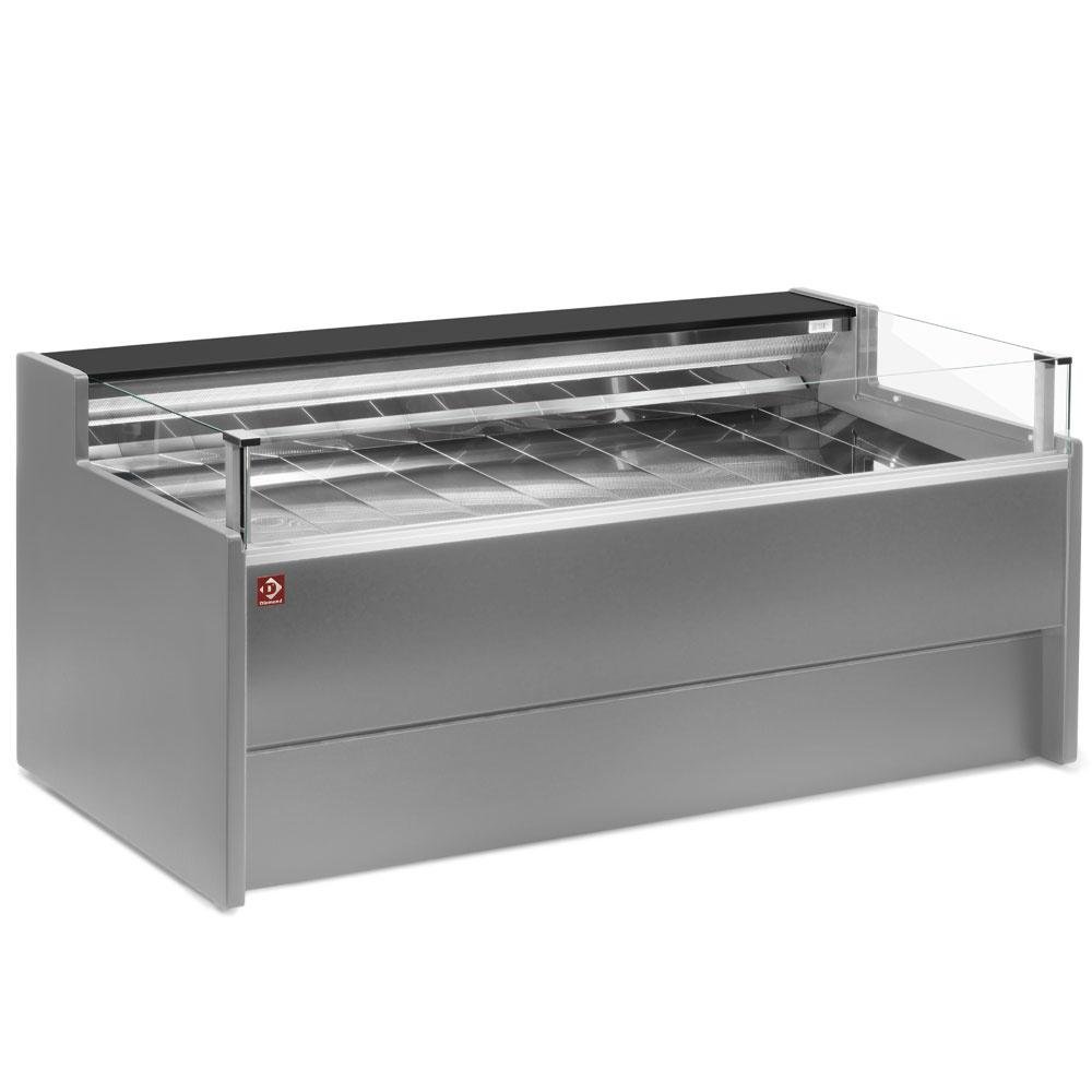 VZ25/G8-VR2/SS | Gekoelde toonbank met glas Self-service, geventileerd, , met reserve - GRIJS