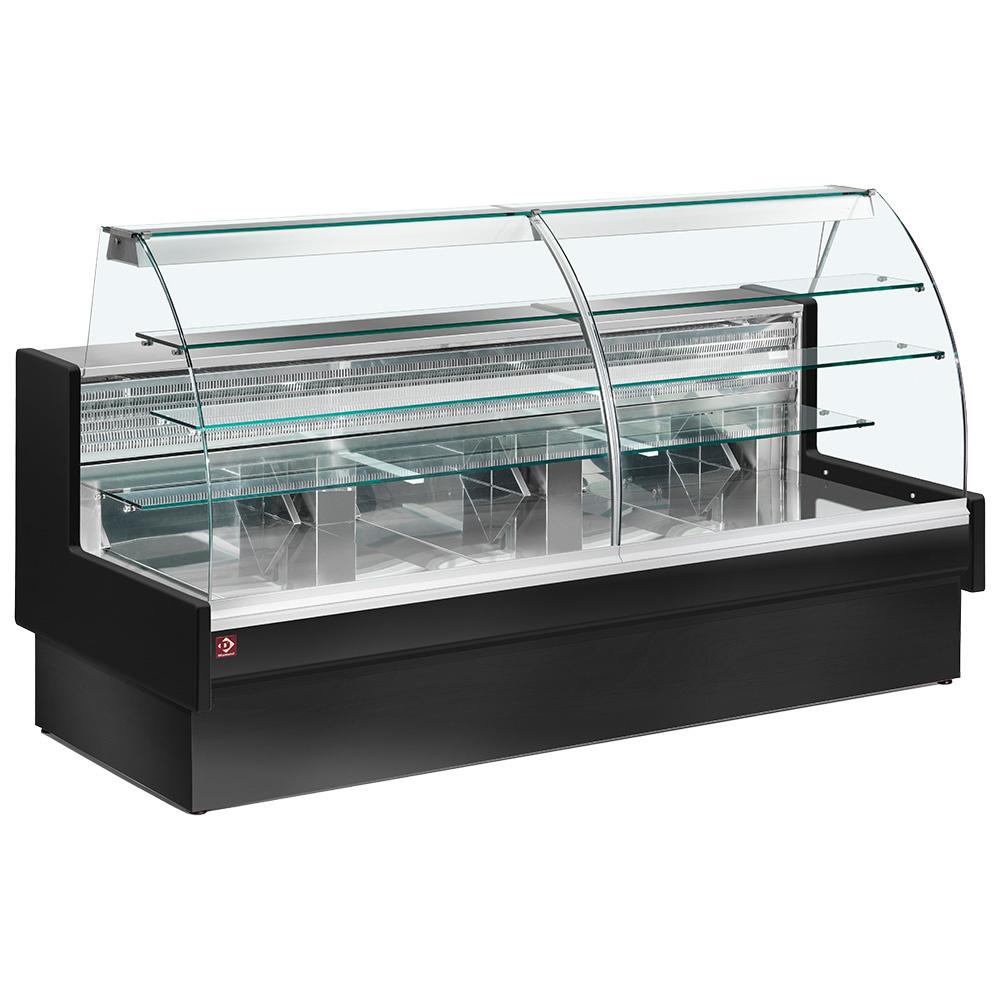 VE29/B5-R2P | Gekoelde vitrinetoonbank, statisch, ladensysteem, zonder reserve - ZWART