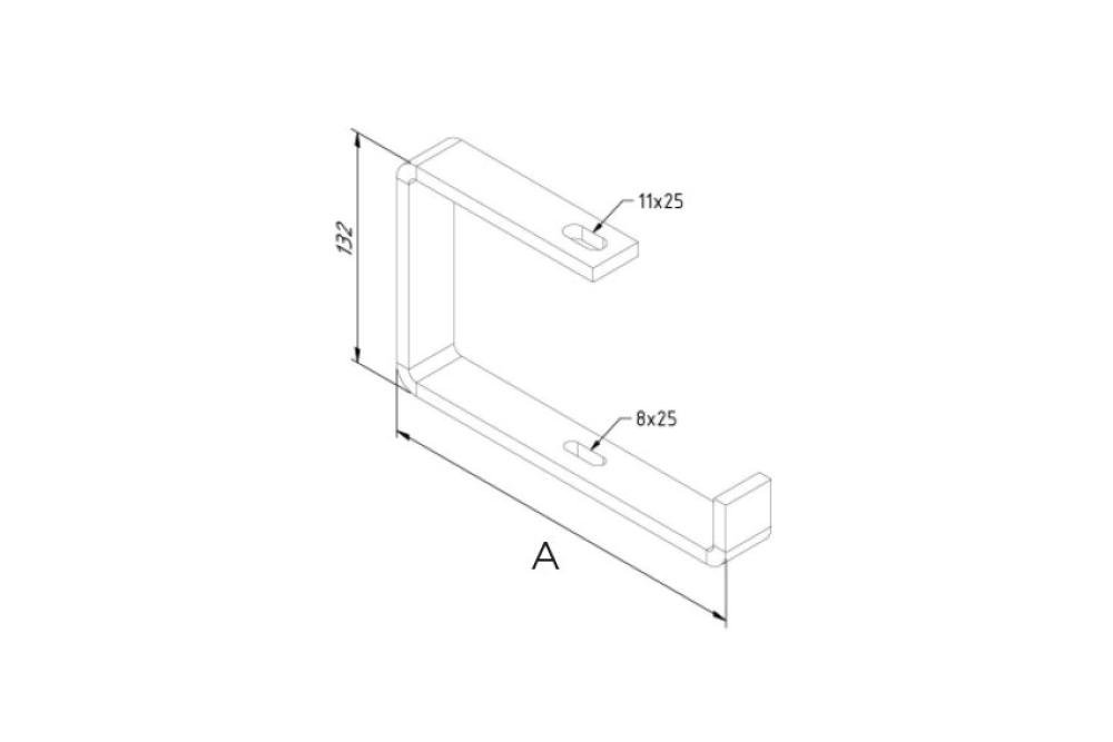 CSS-8204-000 | ETRIER EN C 130X300MM ELECTRO-ZINGUE
