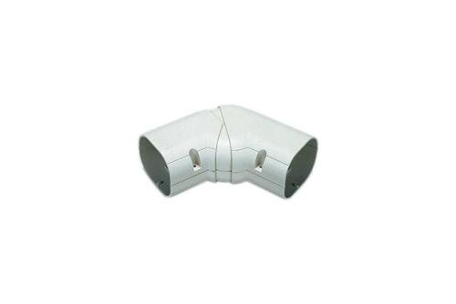 DIN-1227-311 | CLEAN DUCT 75 - COUDE PLAT AJUSTABLE 45° - 90°