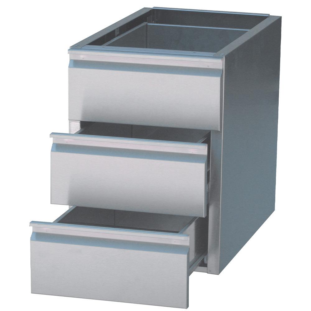 CRB3 | Bloc 3 tiroirs GN 1/1 (table prof. 700 mm)