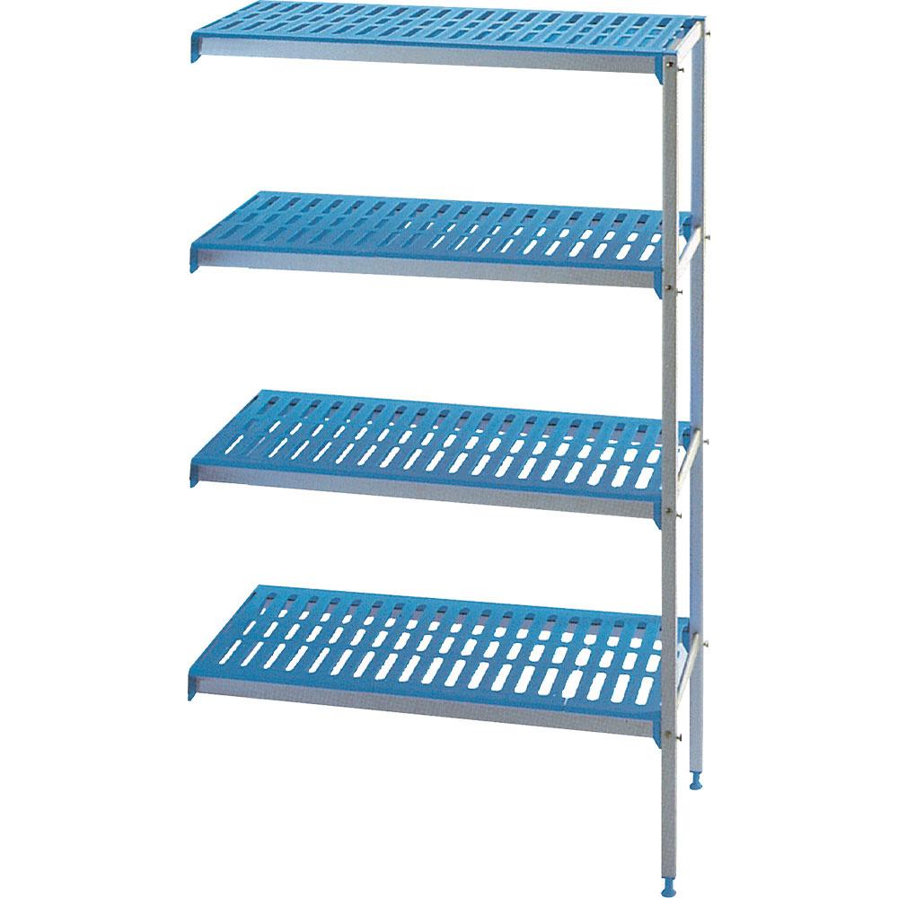 RAA/104-4/EF | Rayonnage angulaire en aluminium anodisé 4 niveaux "Modular Rack"