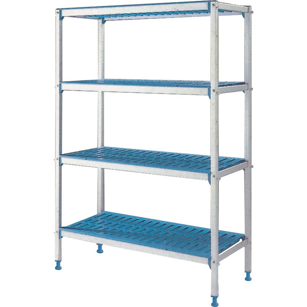 RLA/075-4/EF | Rayonnage linéaire en aluminium GN 4 niveaux "Modular Rack"