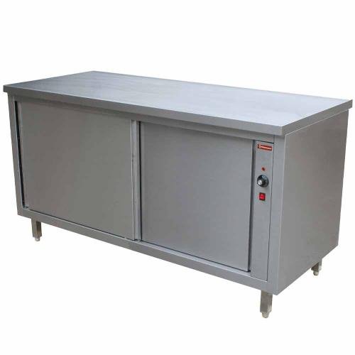 TE126/U | Table  armoire chauffante portes couliss.