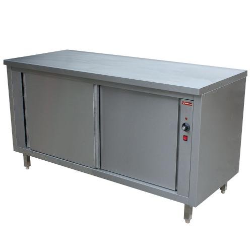 TEP207/B | Table armoire chauffante, portes coulissantes "traversante centrale"