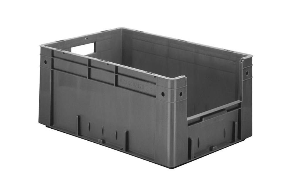 SCC-6271-040 | EURONORM PICKINGBAK - FRONT. OPENING 51L 600X400X270MM - BODEM/ZIJWANDEN GESLOTEN