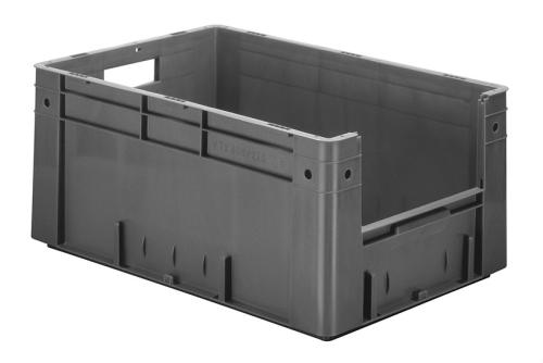 SCC-6271-050 | EURONORM PICKINGBAK - FRONT. OPENING 51L 600X400X270MM - BODEM/ZIJWANDEN GESLOTEN