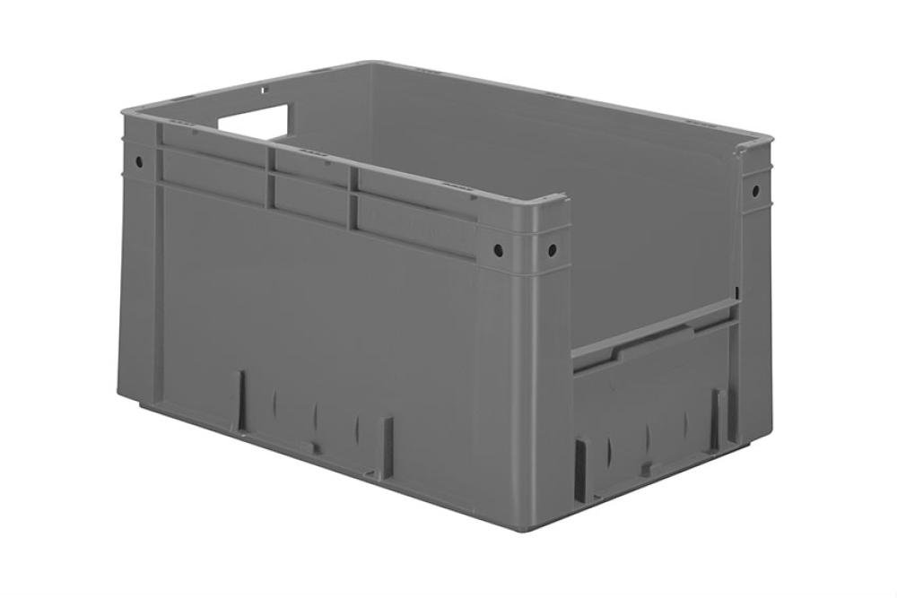SCC-6321-050 | EURONORM PICKINGBAK - FRONT. OPENING 61L 600X400X320MM - BODEM/ZIJWANDEN GESLOTEN