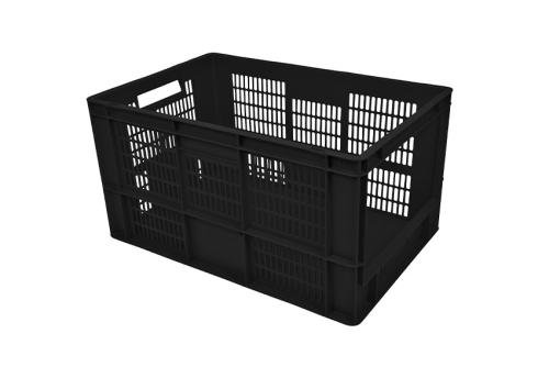 SBP-6321-020 | EURONORM MAGAZIJNBAK - FRONTALE OPENING 600X400X320MM - GEPERFOREERD - REG