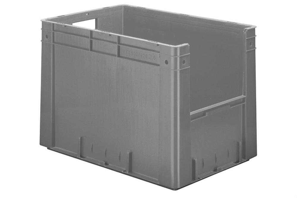 SCC-6421-050 | EURONORM PICKINGBAK - FRONT. OPENING 81L 600X400X420MM - BODEM/ZIJWANDEN GESLOTEN