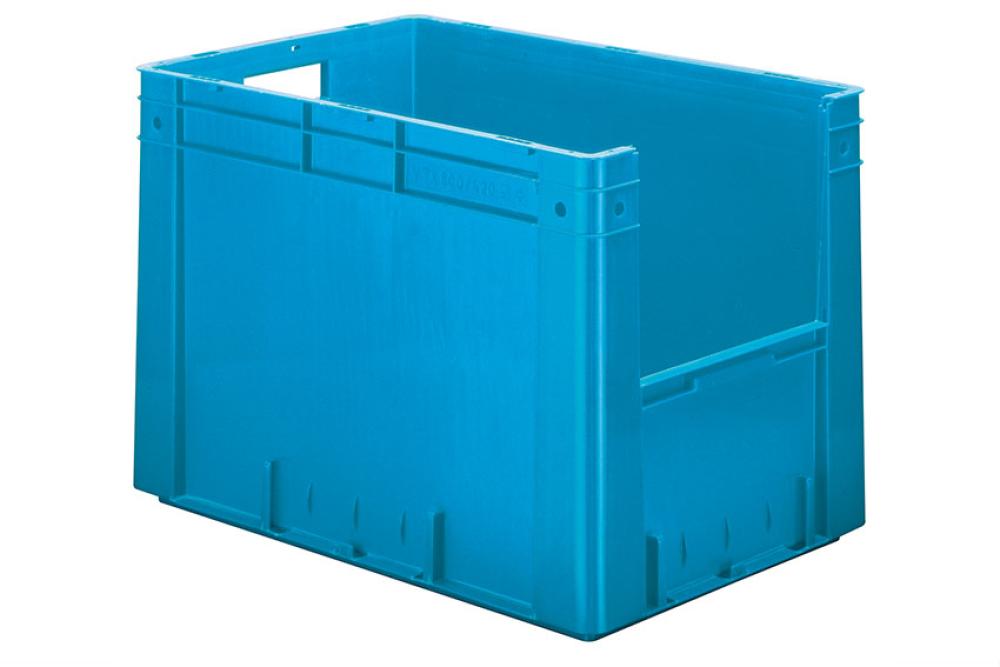SCC-6421-060 | EURONORM PICKINGBAK - FRONT. OPENING 81L 600X400X420MM - BODEM/ZIJWANDEN GESLOTEN