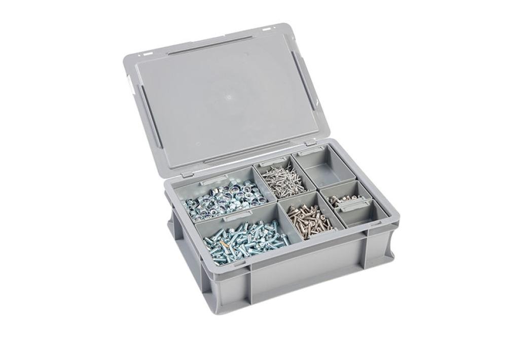 BUB-4120-050 | BAC EURONORM 400X300X133 MM AVEC COUVERCLE ET POIGNEE