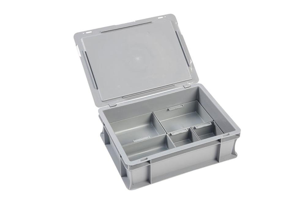 BUB-4120-050 | BAC EURONORM 400X300X133 MM AVEC COUVERCLE ET POIGNEE
