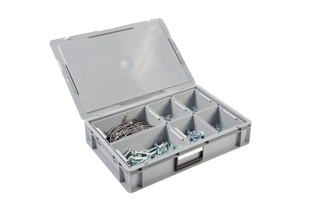 BUB-6120-050 | BAC EURONORM 600X400X133 MM AVEC COUVERCLE ET POIGNEE