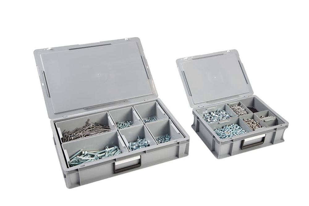 BUB-6120-050 | BAC EURONORM 600X400X133 MM AVEC COUVERCLE ET POIGNEE